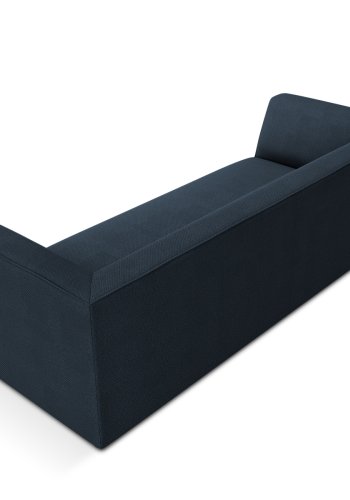 MICADONI Ruby sofa, 3 seter - bltt stoff og sort plast