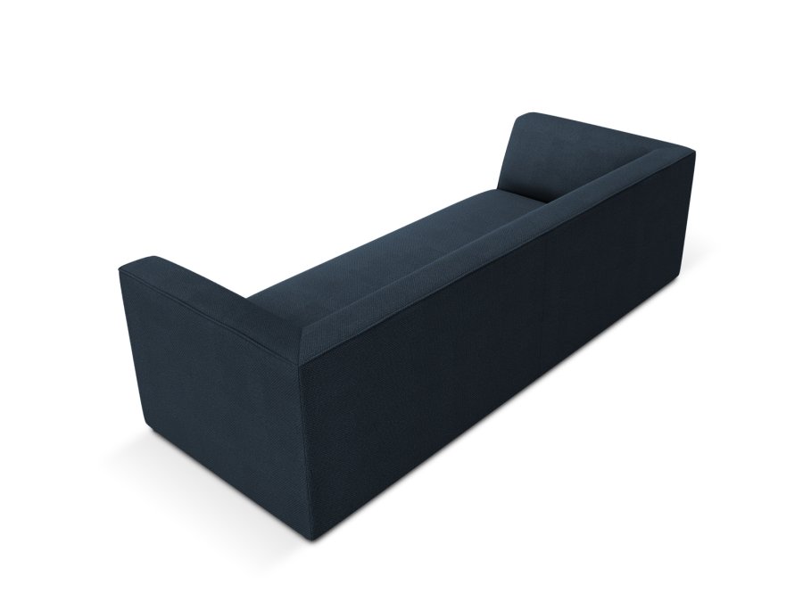 MICADONI Ruby sofa, 3 seter - bltt stoff og sort plast