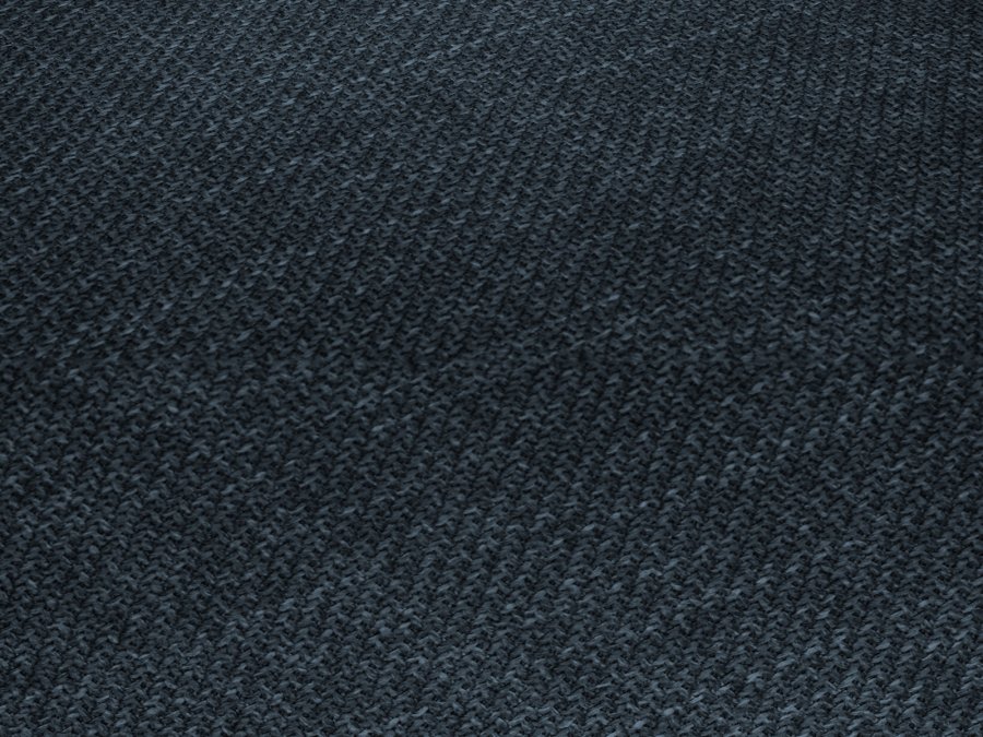 MICADONI Ruby sofa, 3 seter - bltt stoff og sort plast