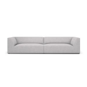 MICADONI Ruby sofa, 4 sder - gr stof og sort plast