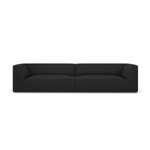 MICADONI Ruby sofa, 4 sder - sort stof og sort plast