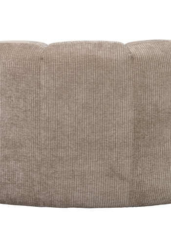 WOOOD MOJO MATBÄNK HÖRN MED RYGGSTÖD RIBBT TYG MÖRK SAND