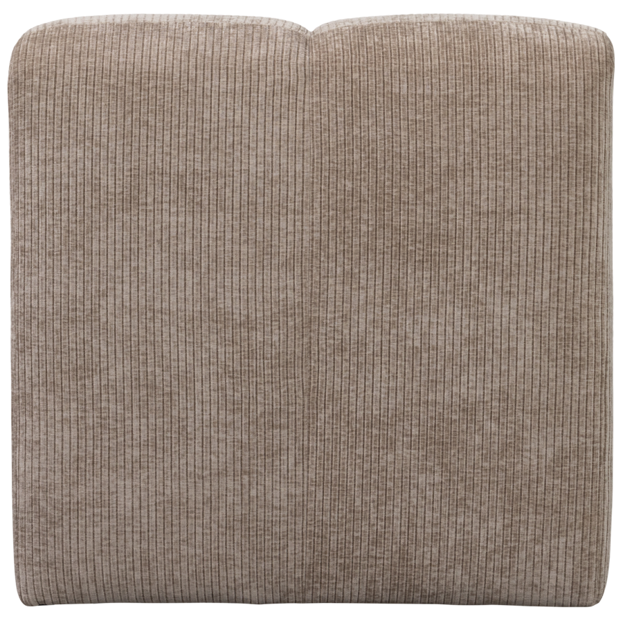 WOOOD MOJO MATBÄNK 84 CM MED RYGGSTÖD I RIBBATT TYG MÖRK SAND