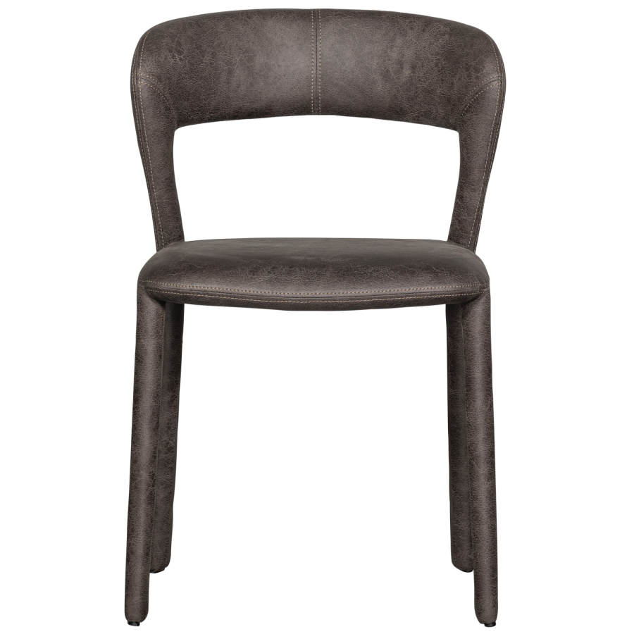 WOOOD NOBLE SPISESTOL I SKINNUTSEENDE SVART/GR