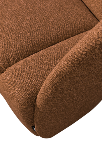 WOOOD Mojo 2-pers. bnk element, hjre - rustbrun meleret boucl