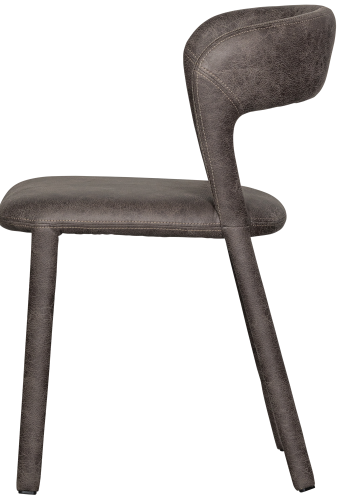 WOOOD NOBLE SPISESTOL I SKINNUTSEENDE SVART/GR