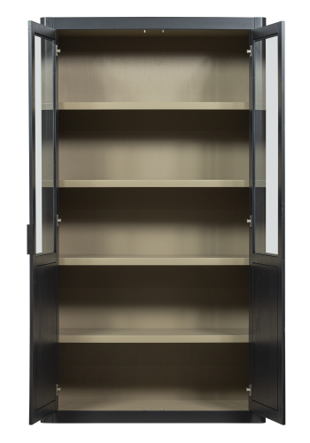 WOOOD GUNNAR VITRINESKAB FYRRETR MAT SORT [fsc]