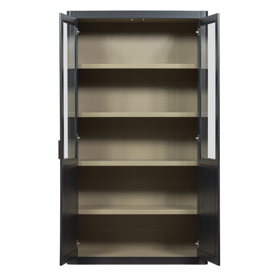 WOOOD GUNNAR VITRINESKAB FYRRETR MAT SORT [fsc]