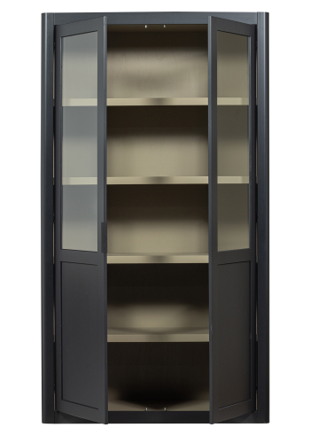 WOOOD GUNNAR VITRINESKAB FYRRETR MAT SORT [fsc]