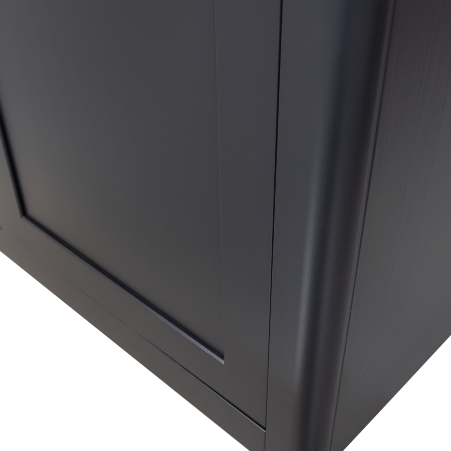 WOOOD GUNNAR VITRINESKAB FYRRETR MAT SORT [fsc]