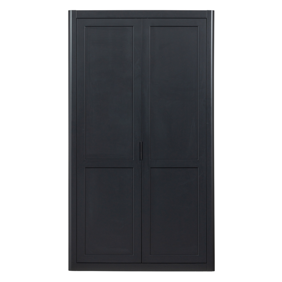 WOOOD GUNNAR OPBEVARINGSSKAB I FYRRETR MAT SORT [fsc]