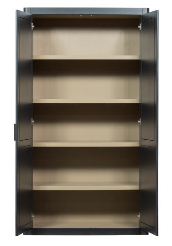 WOOOD GUNNAR OPBEVARINGSSKAB I FYRRETR MAT SORT [fsc]