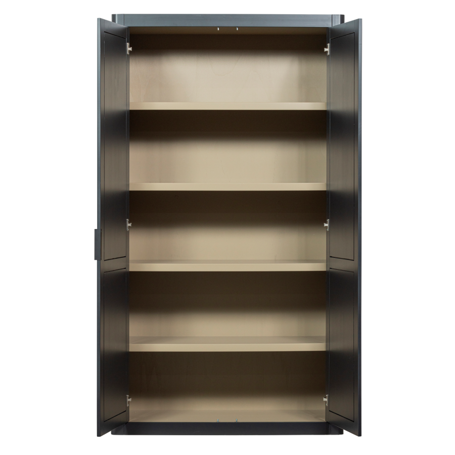 WOOOD GUNNAR OPBEVARINGSSKAB I FYRRETR MAT SORT [fsc]