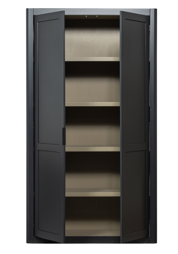 WOOOD GUNNAR OPBEVARINGSSKAB I FYRRETR MAT SORT [fsc]