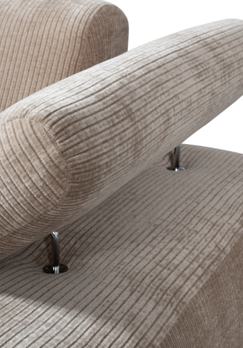 WOOOD MOJO CHAISELONG ELEMENT HJRE RIBE STOF MRK SAND