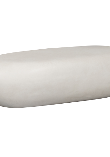 SOFFBORD I TRÄ MED STENSKIVA, VIT 28X100X43CM