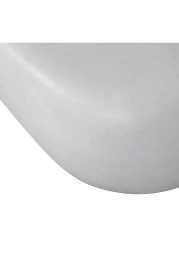 SOFFBORD I TRÄ MED STENSKIVA, VIT 28X100X43CM