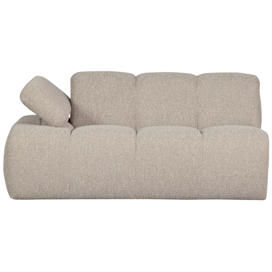 WOOOD MOJO 1,5-personers sofa med armln, venstre, boucle, beige meleret
