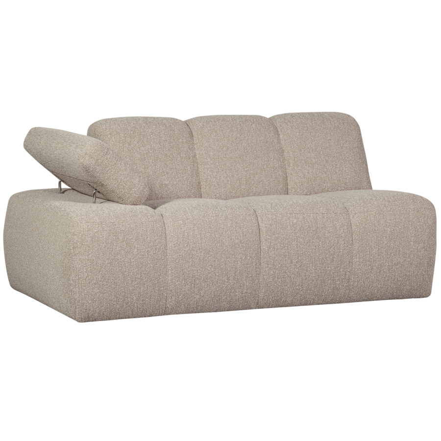 WOOOD MOJO 1,5-personers sofa med armln, venstre, boucle, beige meleret