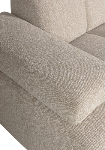 WOOOD MOJO 1,5-personers sofa med armln, venstre, boucle, beige meleret