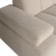 WOOOD MOJO 1,5-personers sofa med armln, venstre, boucle, beige meleret