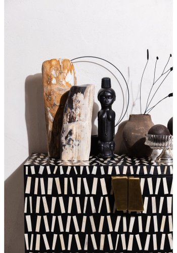 WOOOD Menne skab, m. 2 lger og 2 hylder - hvid og sort mangotr