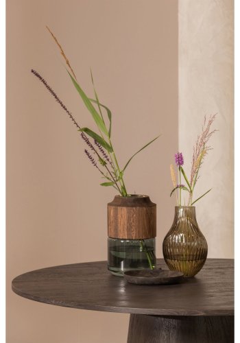 WOOOD Maan spisebord, rund - mrkebrun MDF (120)