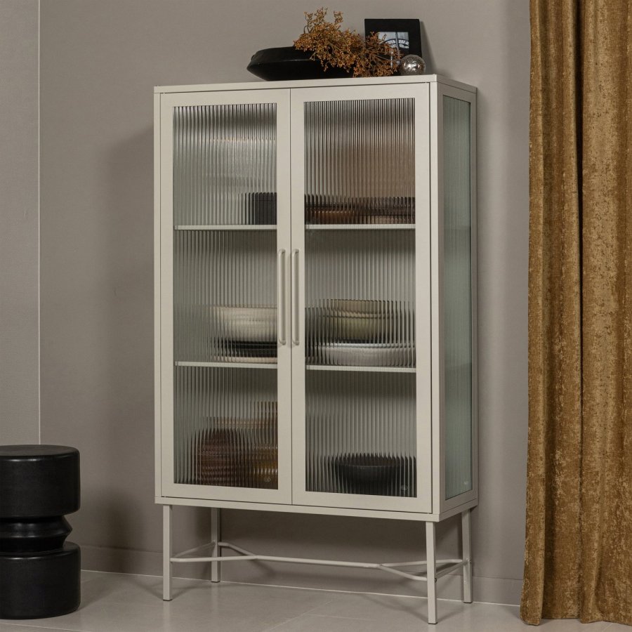 WOOOD Tuve sidebord, rund - brun/sort MDF (30)