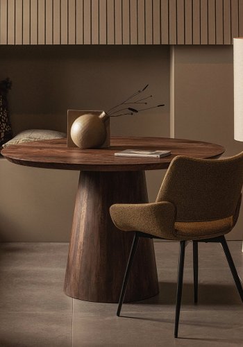 WOOOD Parade spisebordsstol - sennep meleret stof og metal