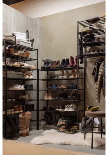 WOOOD Ferro skohylde - sort jern (st med 3 stabelbare stativer)