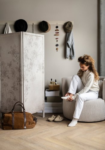 VTWONEN Explore lnestol - natur bouclé stof og plastik