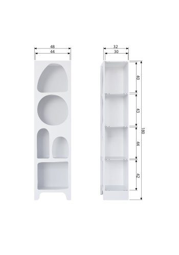 WOOOD Caz skab, Lille - hvid krydsfinér