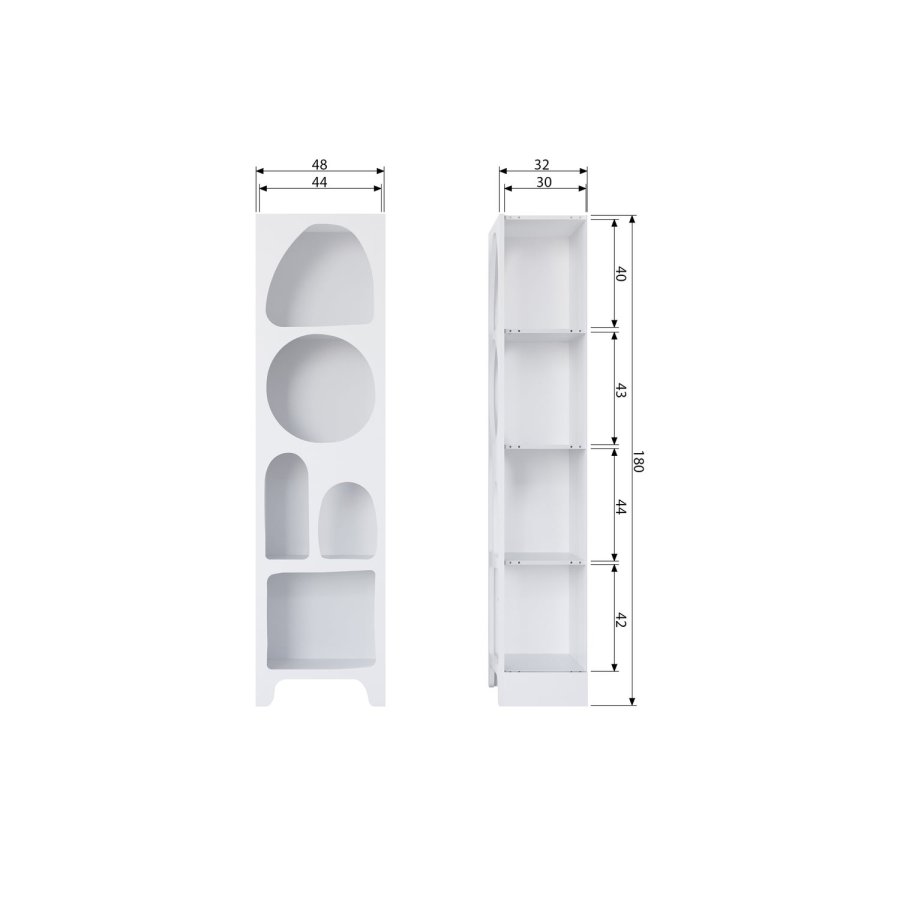 WOOOD Caz skab, Lille - hvid krydsfinér