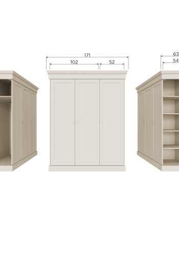 WOOOD OLIVIA GARDEROB I FURUDAMM [fsc]