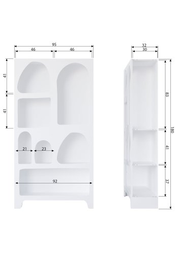 WOOOD Caz skab, Bred - hvid krydsfinér