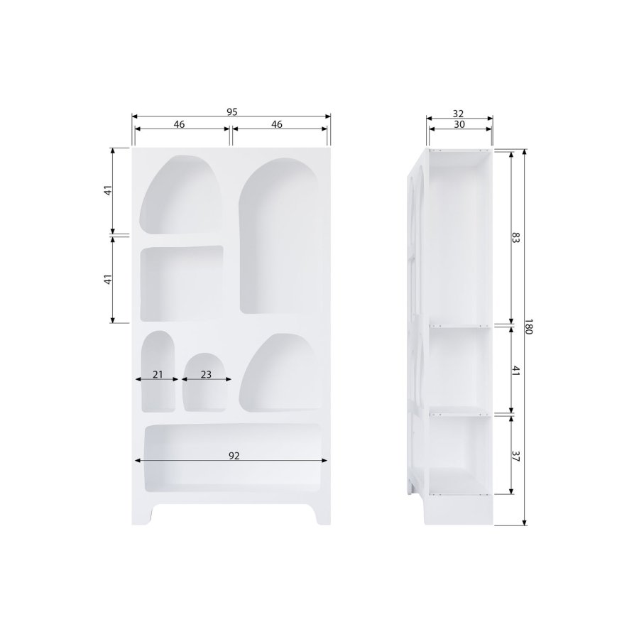 WOOOD Caz skab, Bred - hvid krydsfinér