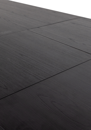 WOOOD ARROS SPISEBORD MED UDTRKKELSE 180-220X90CM MDF SORT