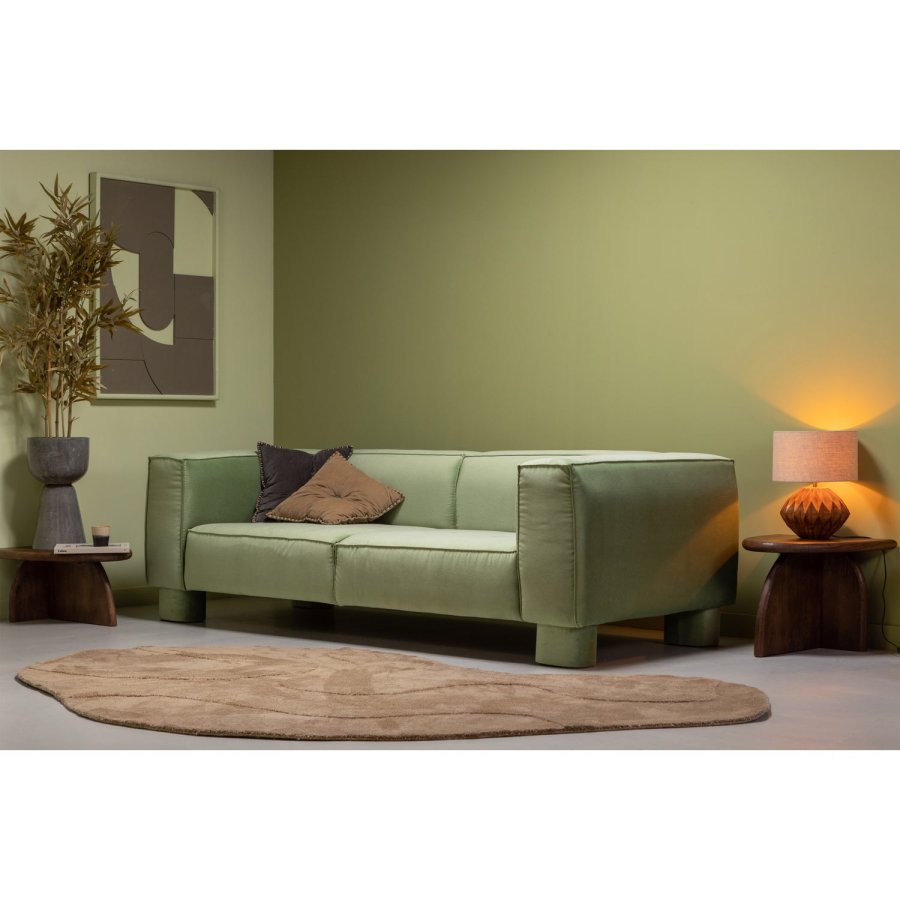 WOOOD Alya gulvtppe, organisk - lysebrun polyester (170x240)