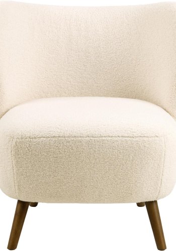 ACT NORDIC Crosby loungestol - kremstoff og rykfarget gummitre