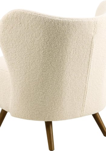 ACT NORDIC Crosby loungestol - kremstoff og rykfarget gummitre