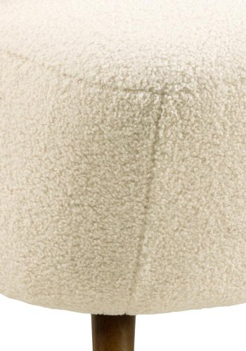 ACT NORDIC Crosby loungestol - kremstoff og rykfarget gummitre