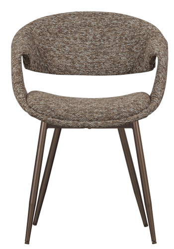 WOOOD YOSSI SPISESTOL BRUN MED KOBBERBEN