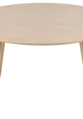 ACT NORDIC Roslin Couchtisch, rund – UV-lackierter Bambus und WB-lackierter Bambus (80x45)