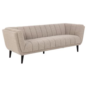 ACT NORDIC Tampa 3 pers. sofa - beige stof og sort gummitr