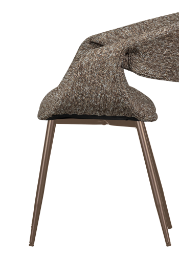 WOOOD YOSSI SPISESTOL BRUN MED KOBBERBEN