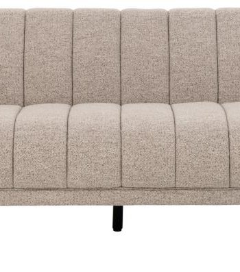 ACT NORDIC Tampa 3-Sitzer-Sofa - beiger Stoff und schwarzes Gummibaumholz