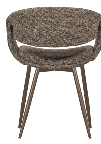 WOOOD YOSSI SPISESTOL BRUN MED KOBBERBEN