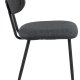 ACT NORDIC Denise spisestuestol - mrkegrtt stoff og sort stl