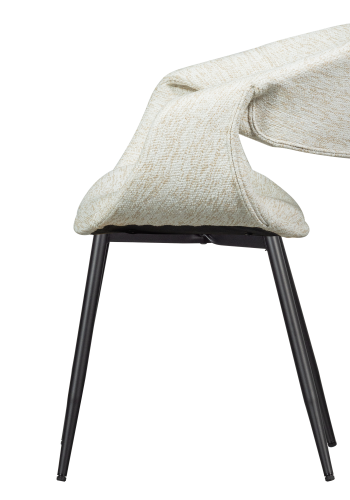 WOOOD YOSSI SPISESTOL NATURLIG MED SVART METALL