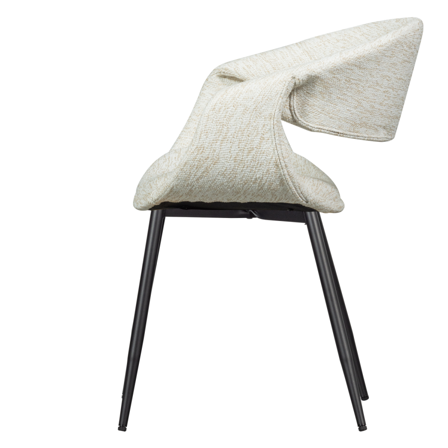 WOOOD YOSSI SPISESTOL NATURLIG MED SVART METALL